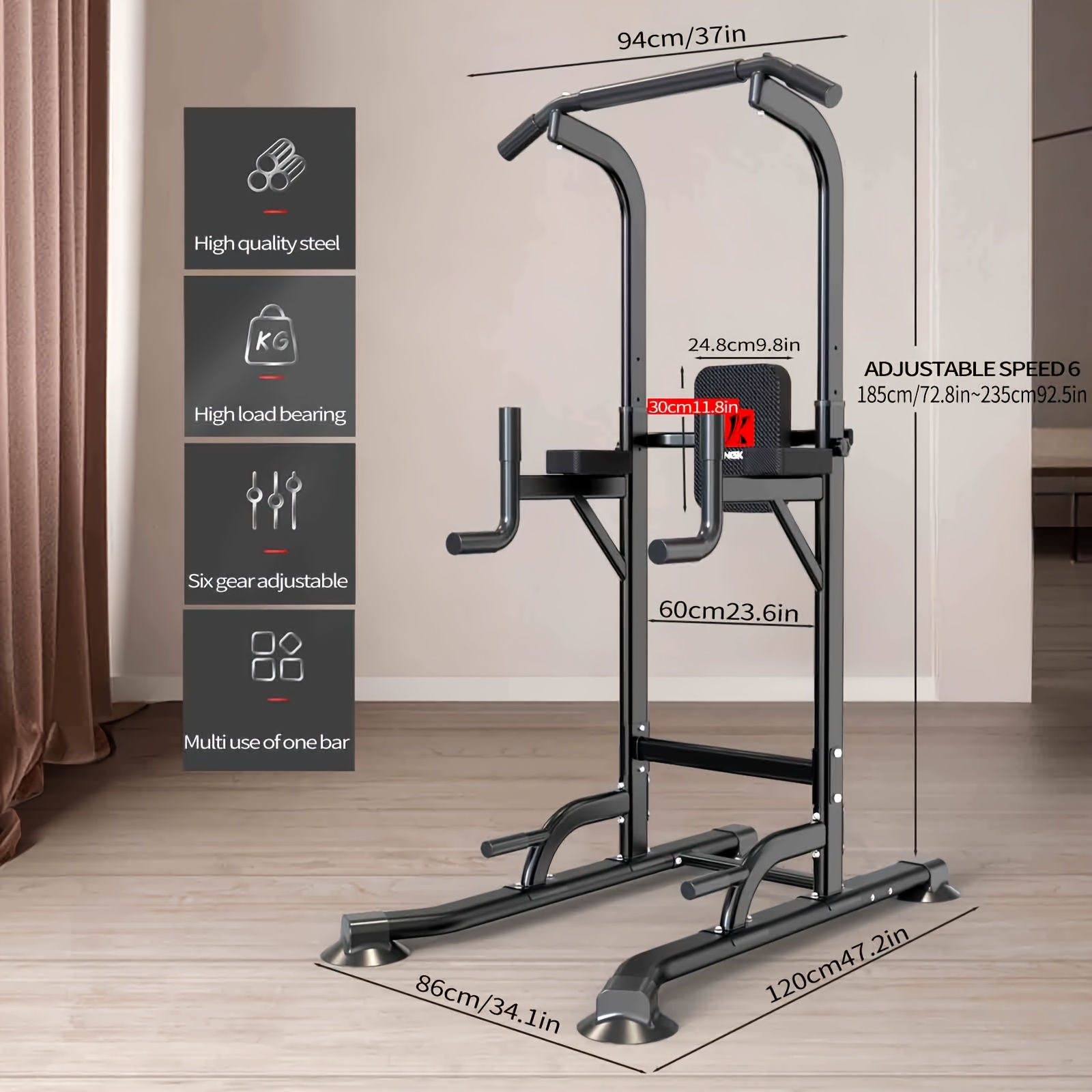 Djustable Height Power Tower D - Pull Up Bar Tower ulasan dan harga