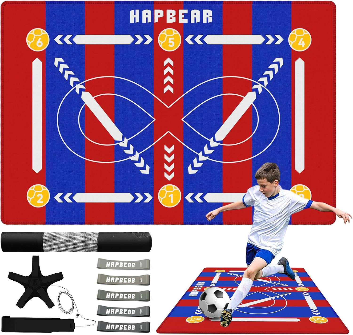 HAPBEAR Soccer Training Mat -  - Home Gym Practice ulasan dan harga