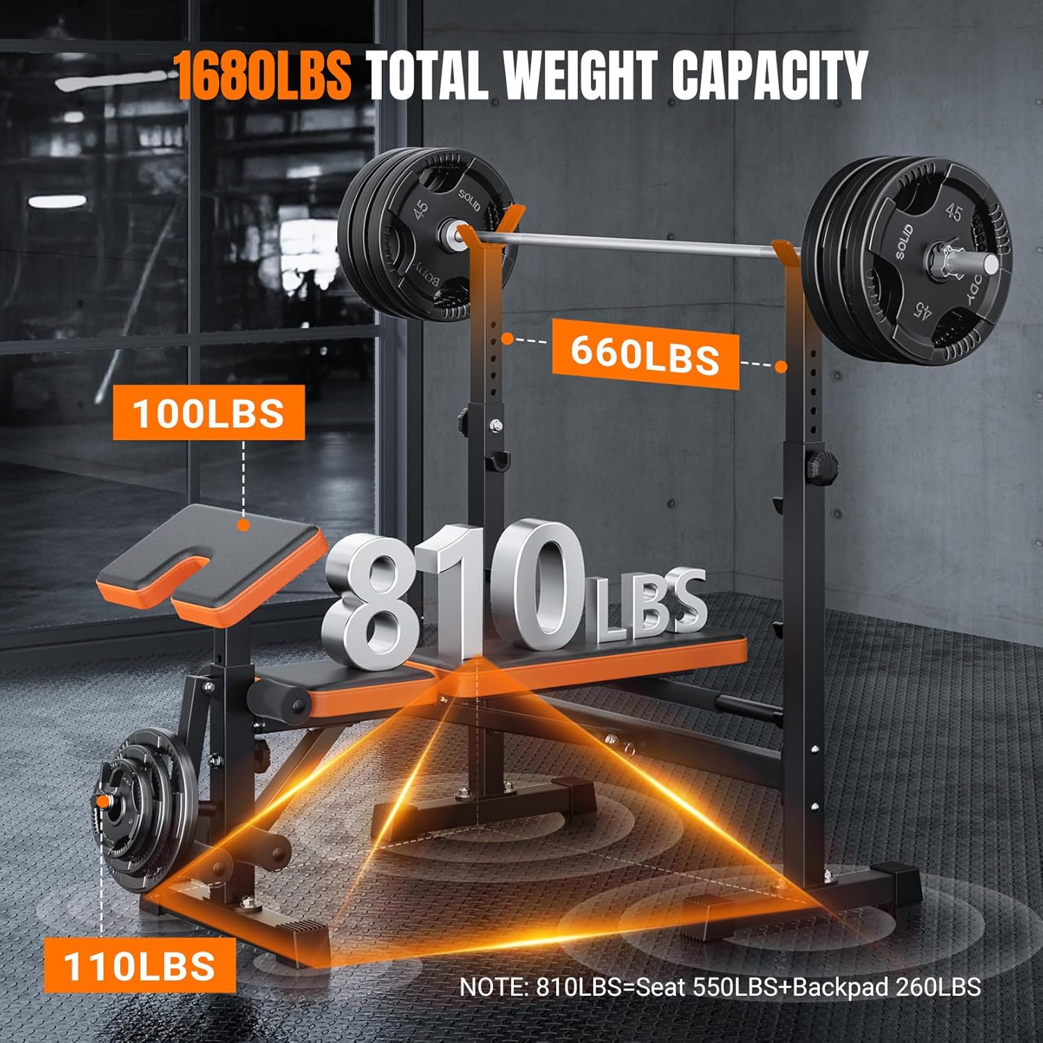 6-in-1 Space Saving Weight Ben - Home Gym Training ulasan dan harga