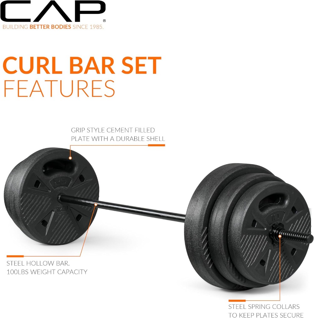CAP Threaded Barbell Set with  - Home Gym Training ulasan dan harga
