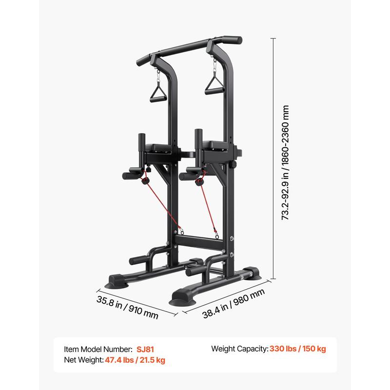 Pull Up Bar, 330 LBS Power Tow - Pull Up Bar Tower ulasan dan harga