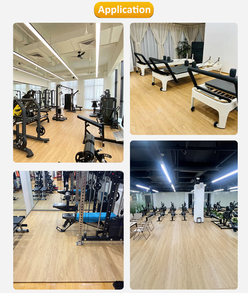 Home Gym Wooden Grain Rubber F - Home Gym Rubber Flooring ulasan dan harga