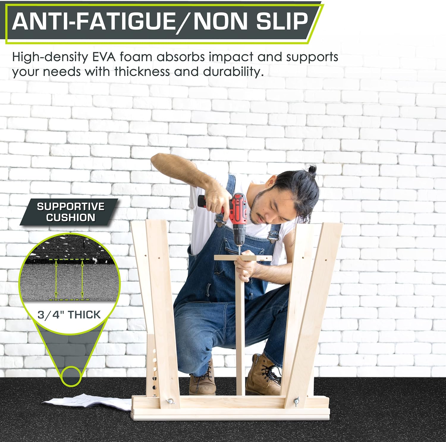 Exercise Puzzle Mat 3/4-Inch,  - Home Gym Rubber Flooring ulasan dan harga