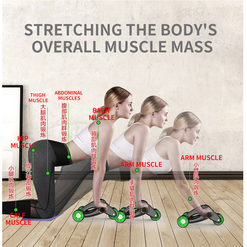 four-wheeled abdominal wheel e - Home Gym Second ulasan dan harga