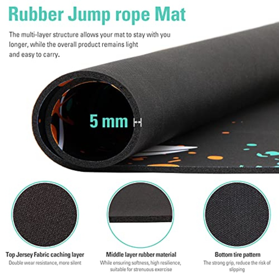 Jump Rope Mat Large Rubber Exe - Home Gym Rubber Flooring ulasan dan harga