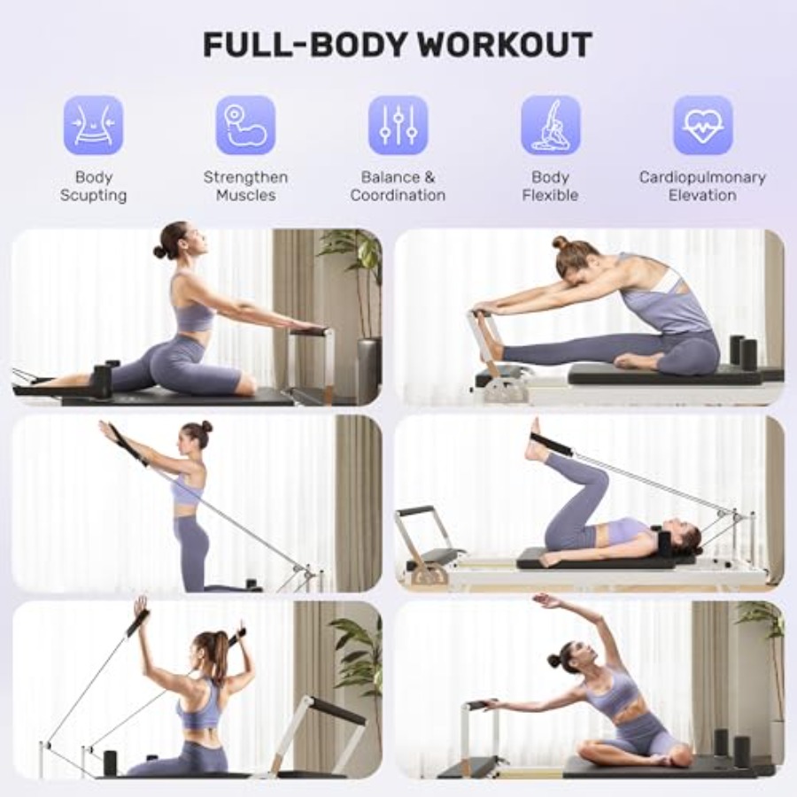 Foldable Pilates Reformer Mach - Home Gym Pilates ulasan dan harga