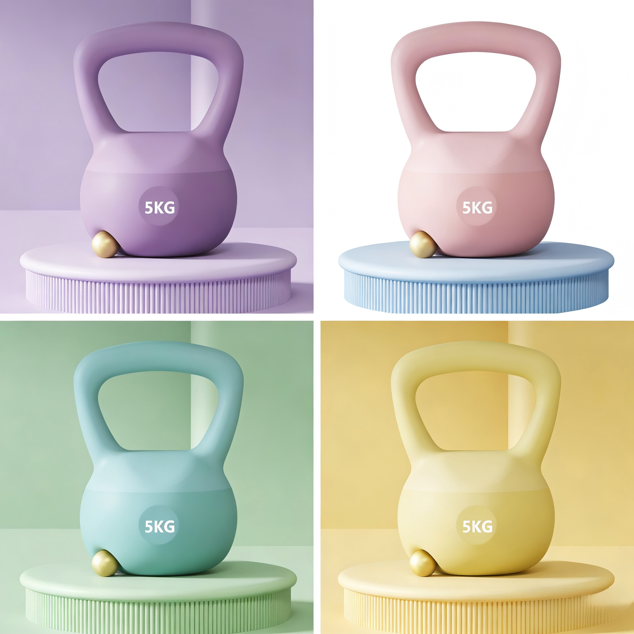 5KG PVC Kettlebell Non-Slip Gr - Home Gym Kettlebells ulasan dan harga