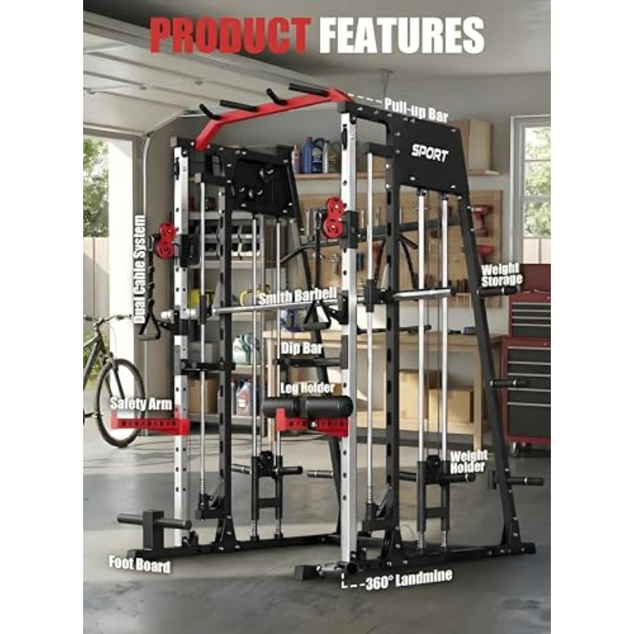 Smith Machine Home Gym All in  - Home Gym Power Rack ulasan dan harga