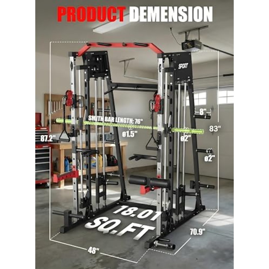 Smith Machine Home Gym All in  - Home Gym Power Rack ulasan dan harga