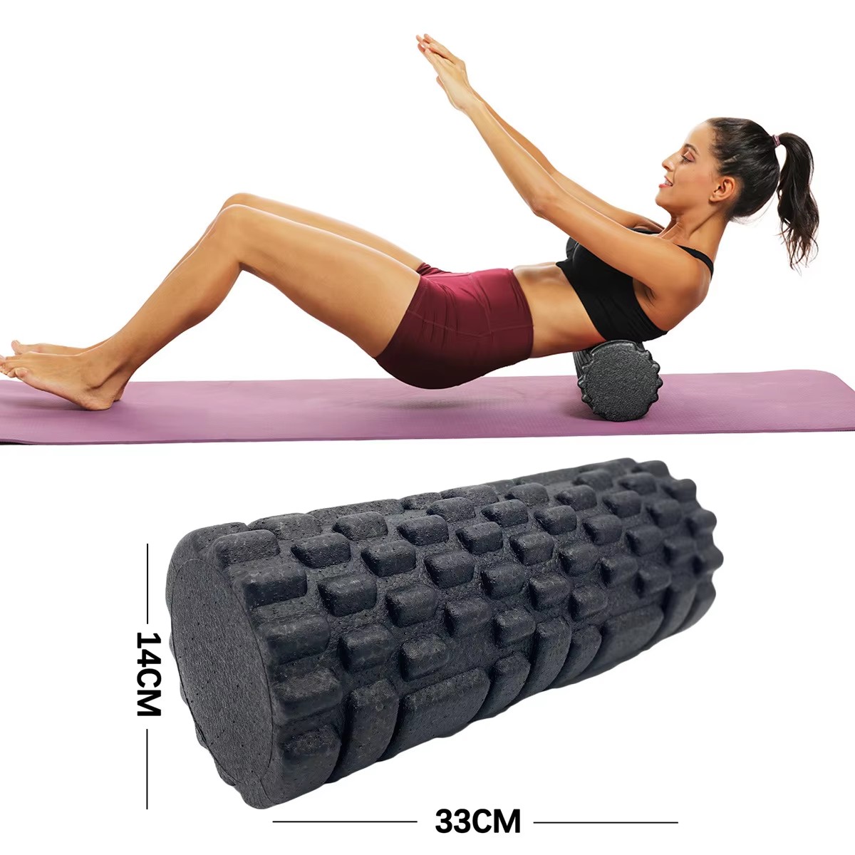 30/33cm Fitness Foam Roller Yo - Home Gym Pilates ulasan dan harga