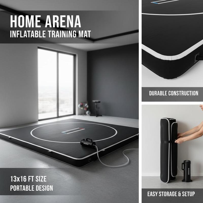 Inflatable Grappling Pad 13x13 - Home Gym Practice ulasan dan harga