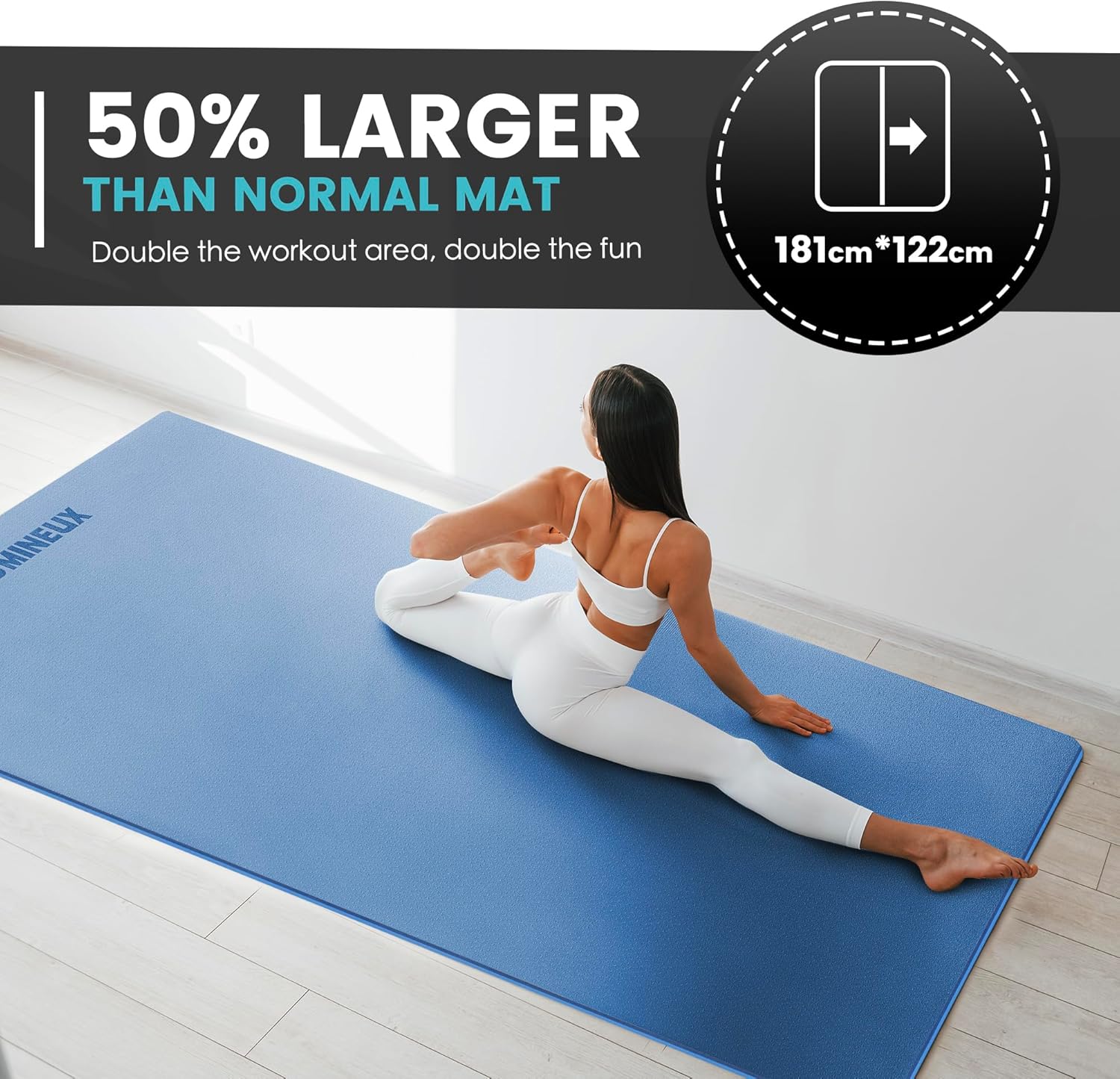 Large Yoga Mat 1/4 & 2/5 Inch  - Home Gym Pilates ulasan dan harga