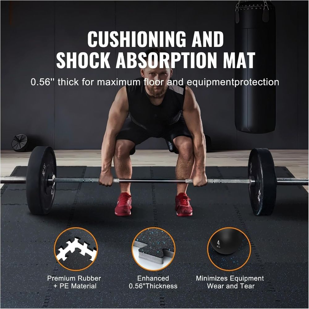 Interlocking Foam Rubber Worko - Home Gym Rubber Flooring ulasan dan harga