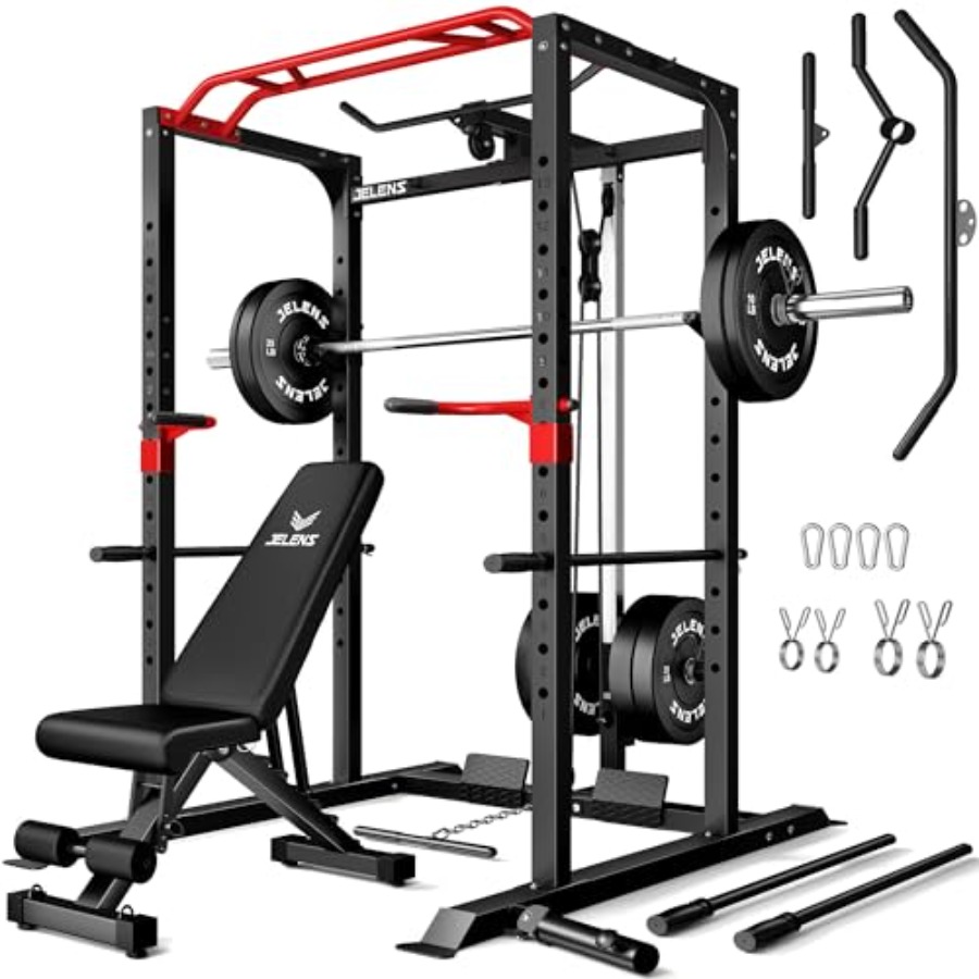 Home gym power cage: steel, bl - Home Gym Power Rack ulasan dan harga
