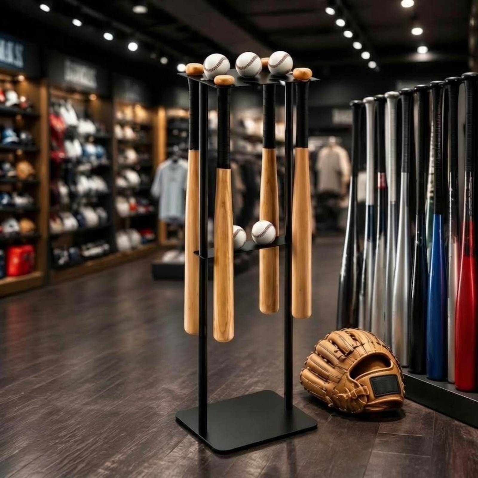 Metal Baseball Display Rack Mo - Home Gym Usa ulasan dan harga