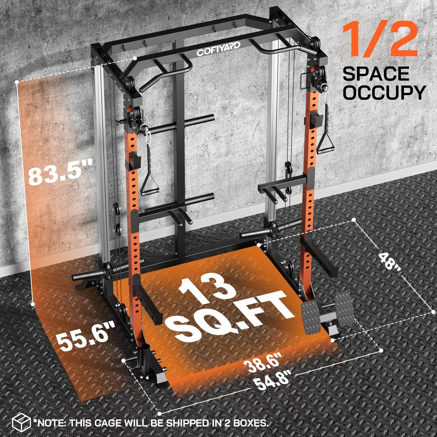 Power Cage, Power Rack with Du - Home Gym Rack With Cables ulasan dan harga