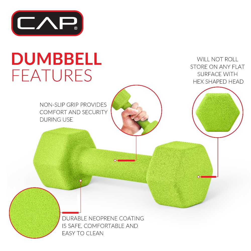 Neoprene Dumbbell 3 lb Free We - Home Gym No Equipment ulasan dan harga