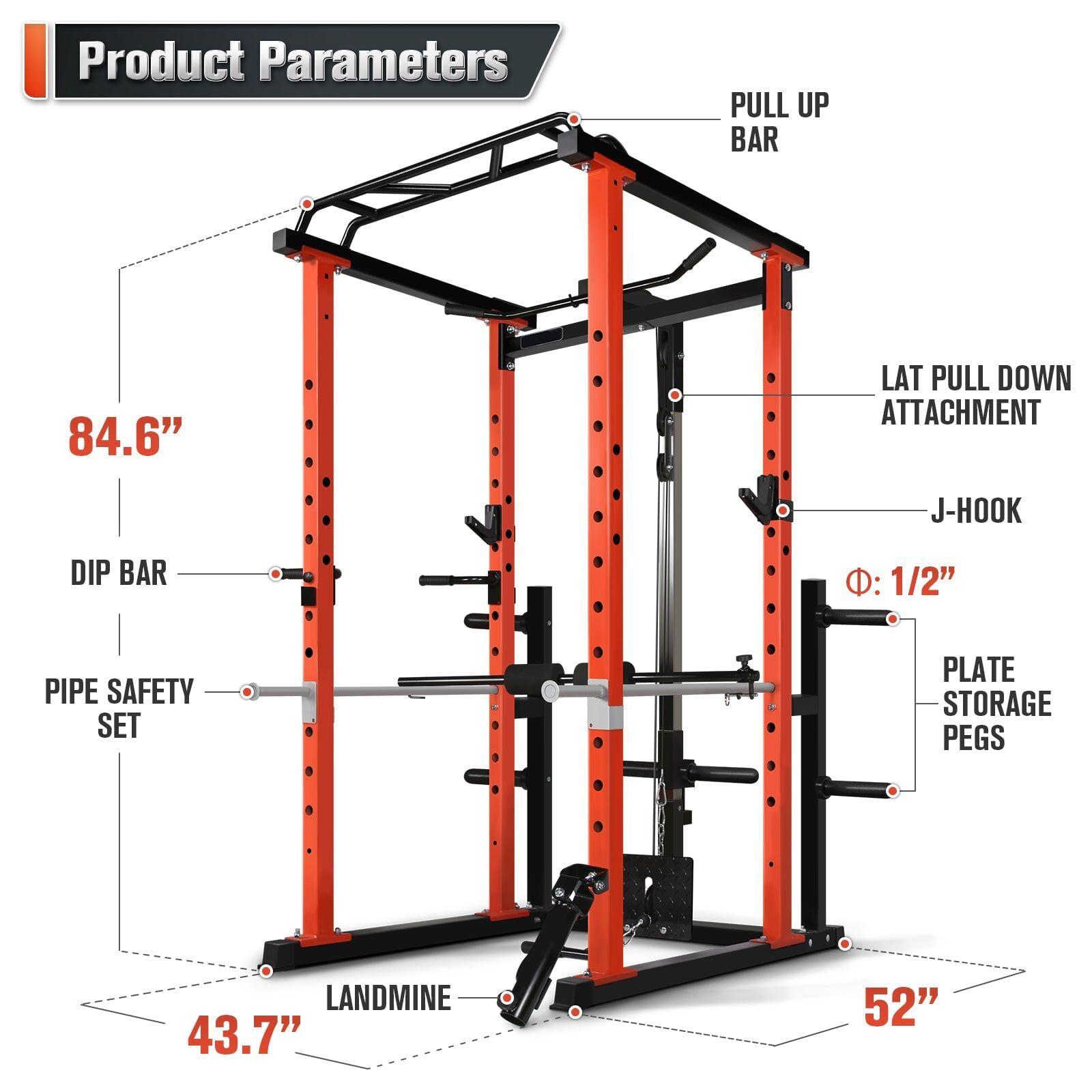 Commercial  Multi-function Pow - Home Gym Power Rack ulasan dan harga
