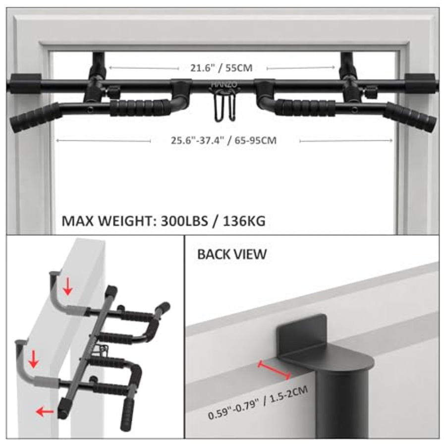 Doorway Pull Up Bar Set with S - Home Gym Weight ulasan dan harga