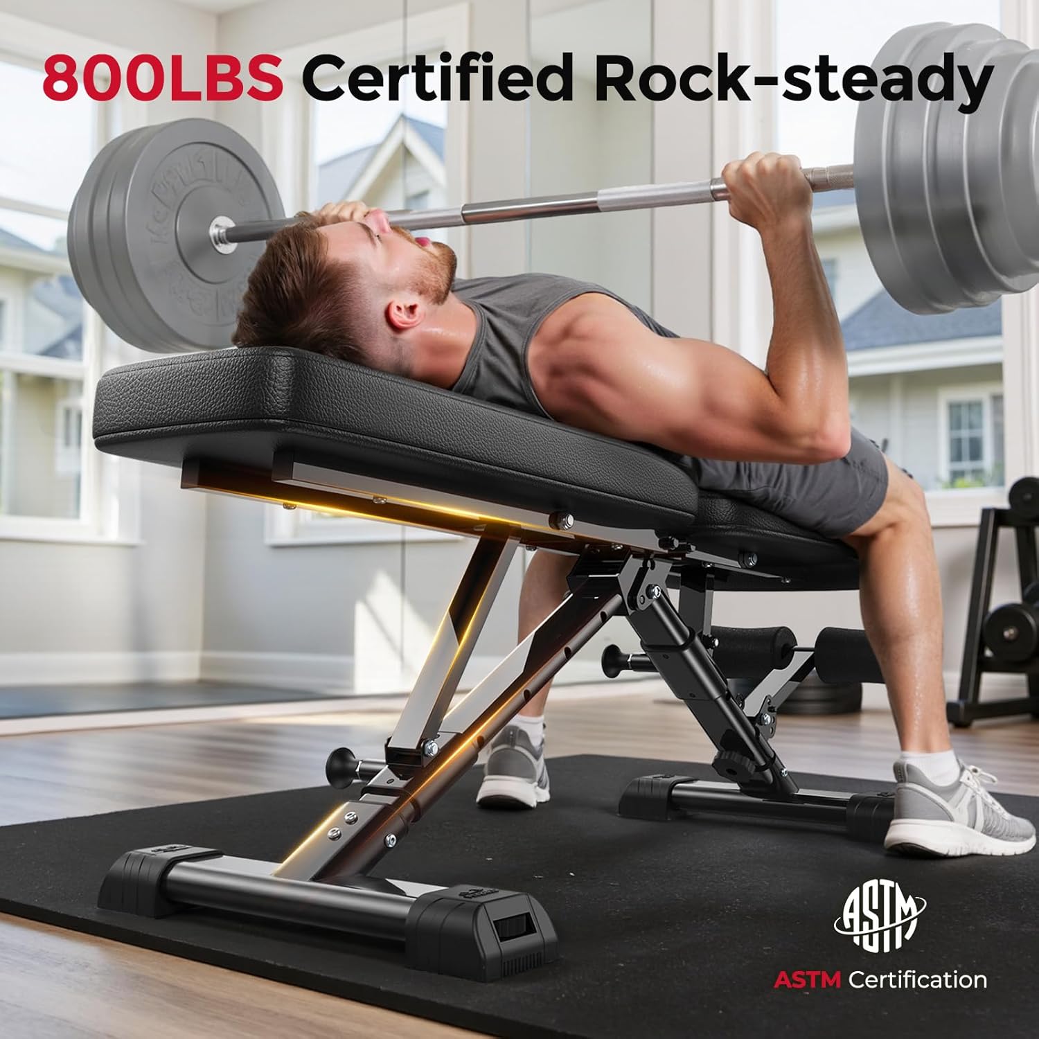 Adjustable Weight Bench 800LBS - Home Gym Training ulasan dan harga