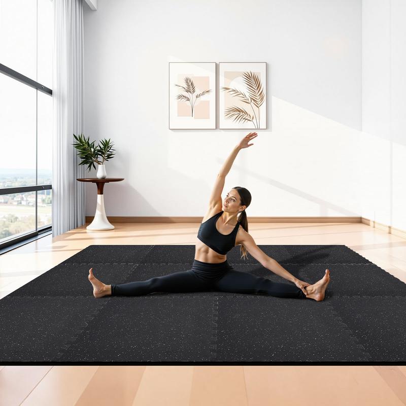 Puzzle Exercise Mat, 6 PCS Fit - Home Gym Rubber Flooring ulasan dan harga