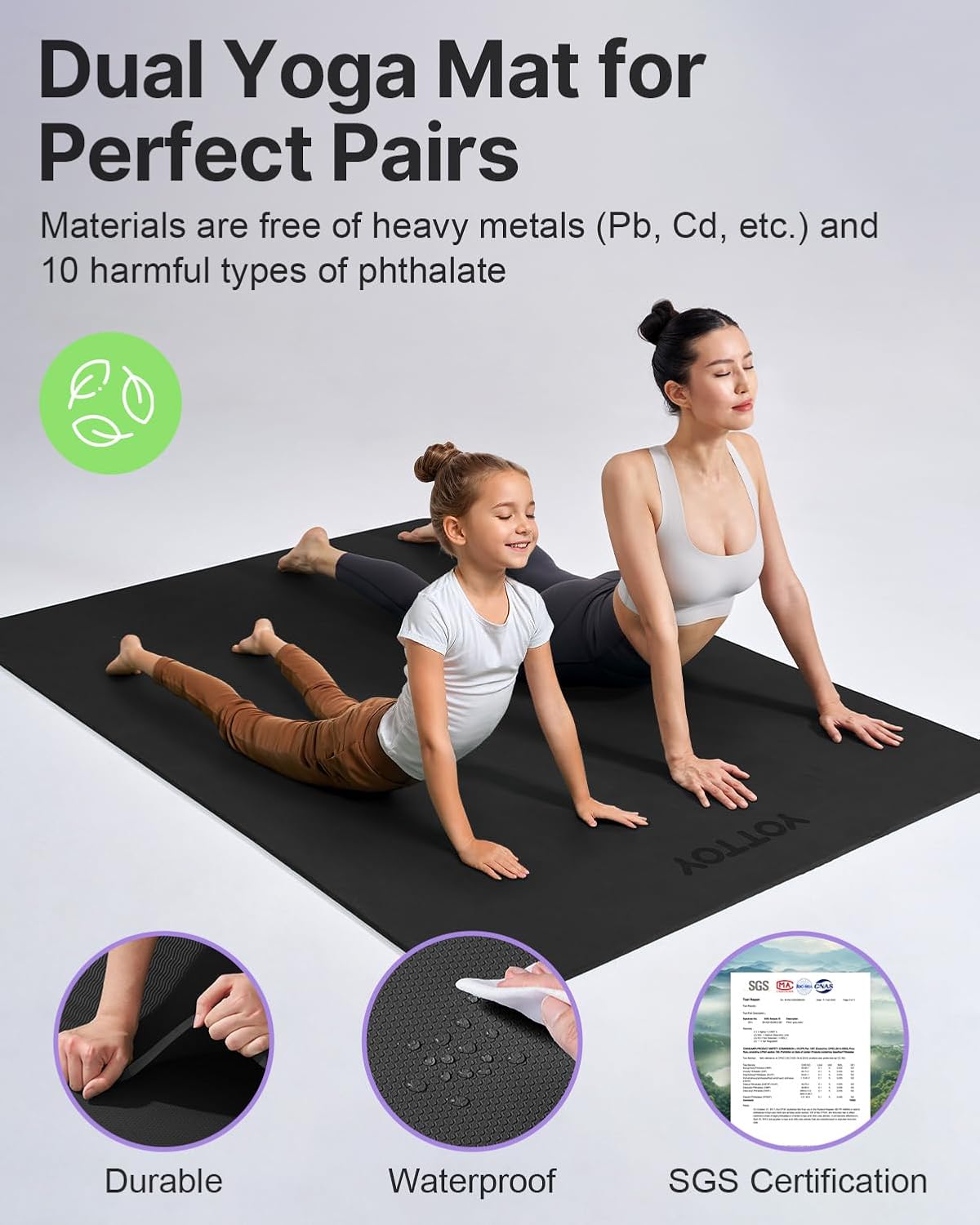 Large Yoga Mat 75x52x1/2in, Ex - Home Gym Pilates ulasan dan harga
