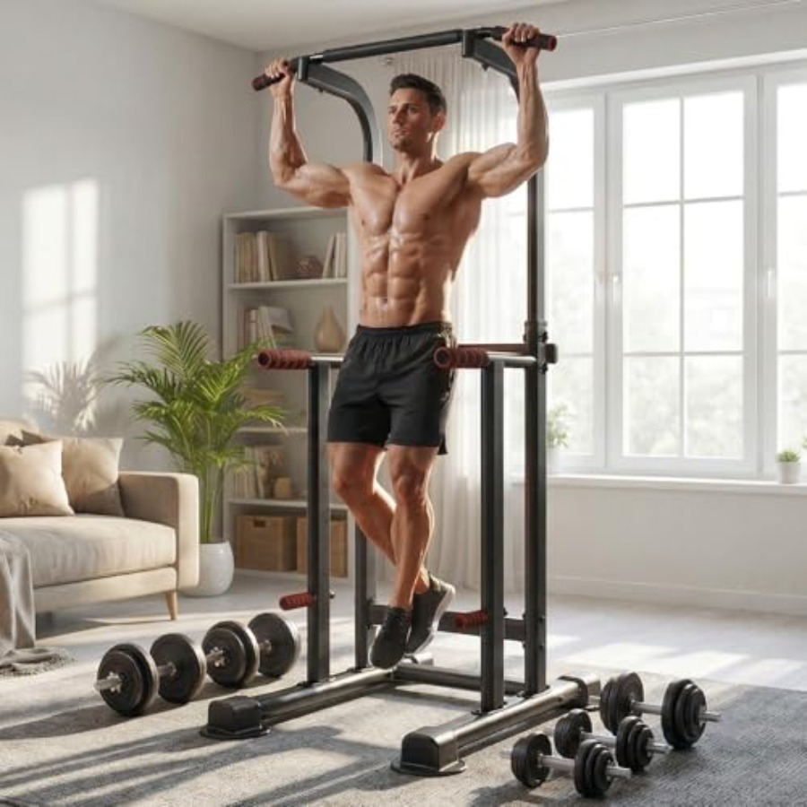 Home gym pull-up bar dip stati - Pull Up Bar Tower ulasan dan harga