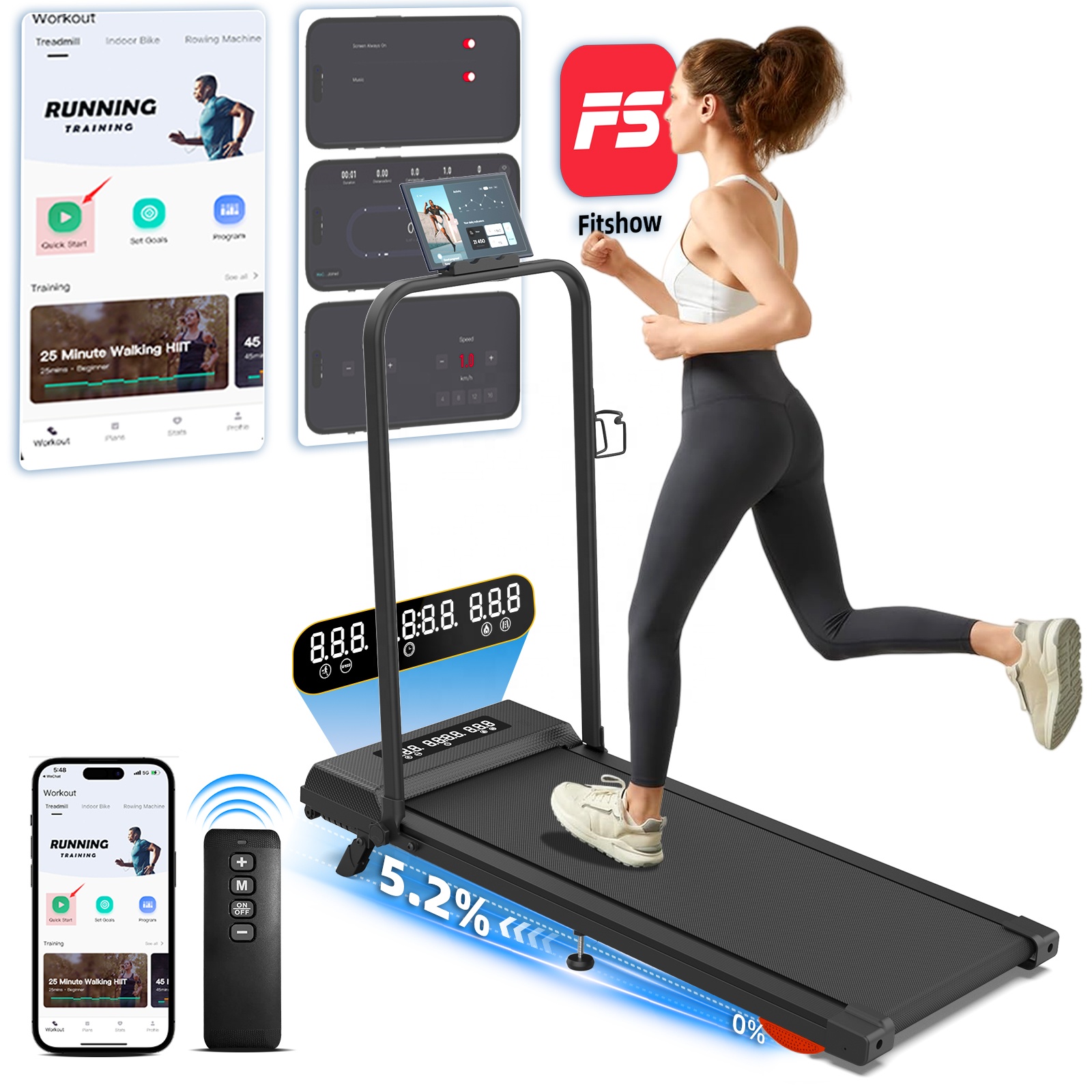 Intuitive Interface Foldable E - Treadmill Home Gym ulasan dan harga