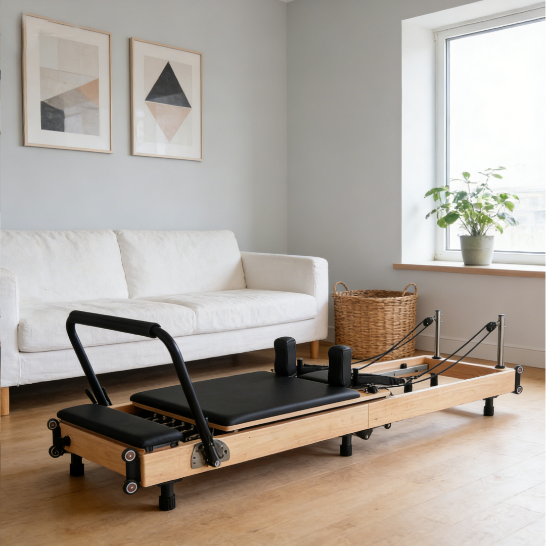 Space-Saving Foldable Oak Pila - Home Gym Pilates ulasan dan harga