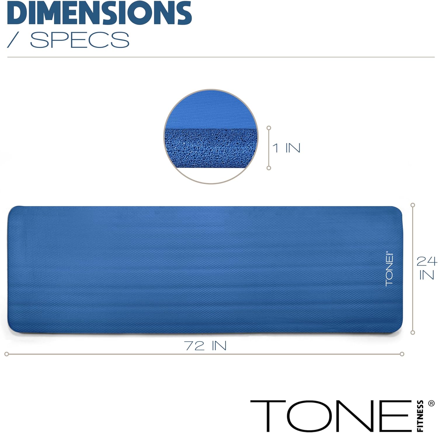 1-Inch Thick Yoga Mat, High-De - Home Gym Pilates ulasan dan harga